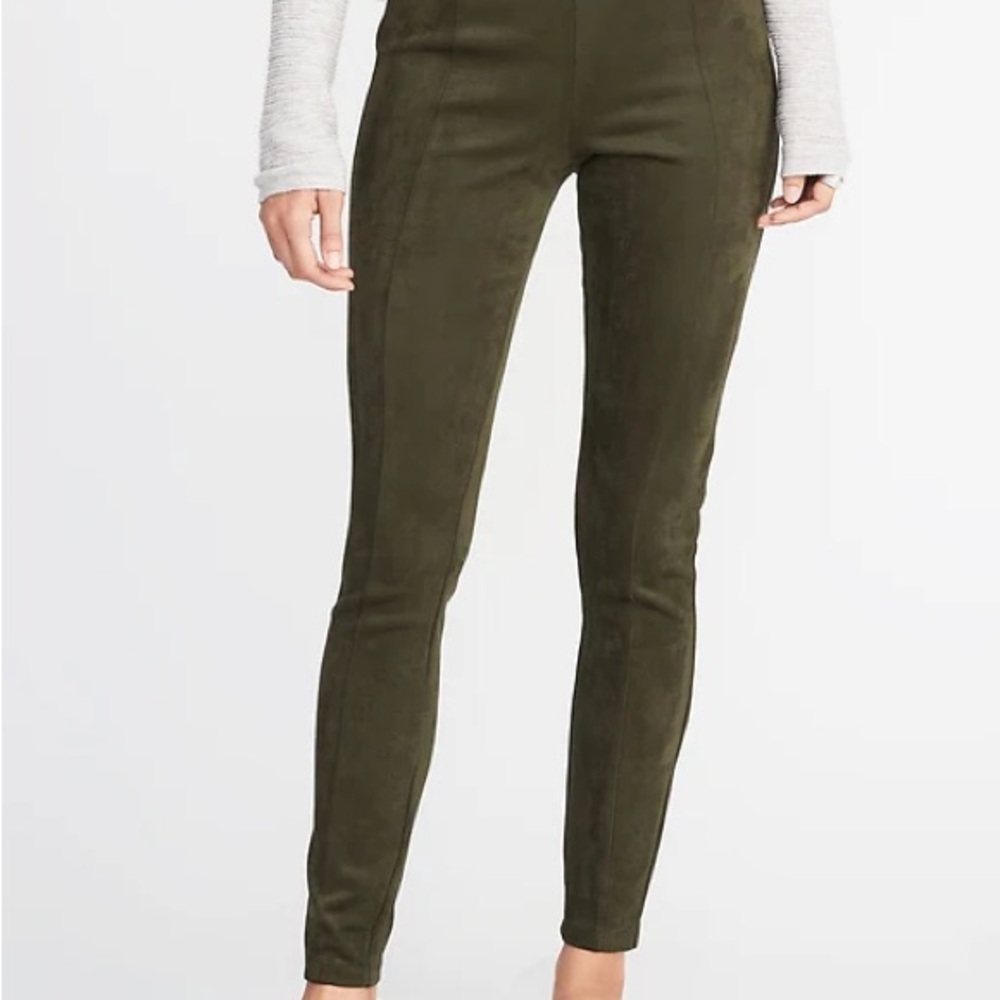 High-Waisted Stevie Faux-Suede Ponte-Knit Pants For Women